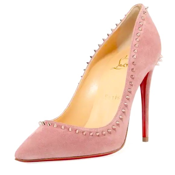 Beautiful Christian Louboutin Anjalina suede heels dusty pink - Picture 3 of 8